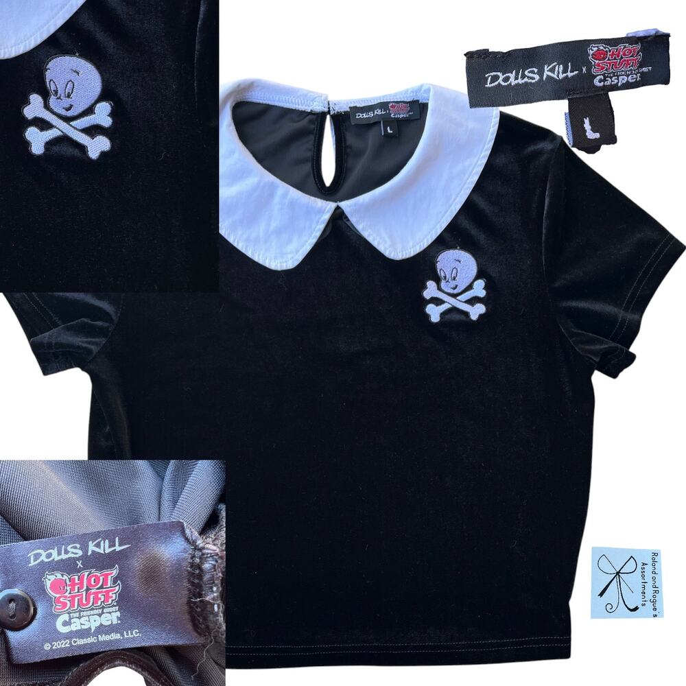 Dolls Kill x Hot Stuff Casper the Friendly Ghost 2022 Top Sz L